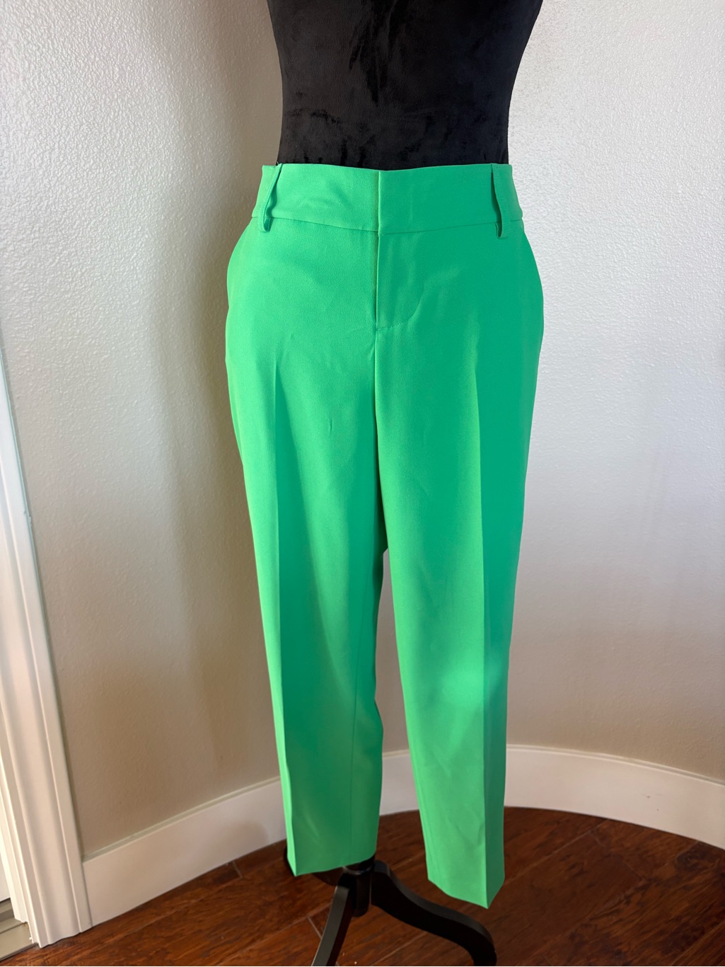 Alice & Olivia Women's Green Tailored Ankle Pants
